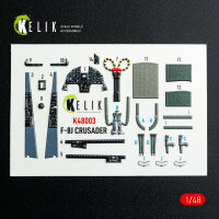 F-8J Crusader - interior 3D decals for Hasegawa kit
