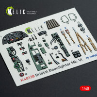 Bristol Beaufighter Mk.VI - interior 3D decals for Tamiya...