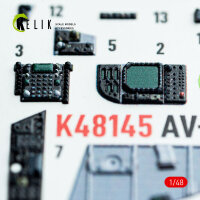 AV-8B Harrier - interior 3D decals for Hasegawa kit