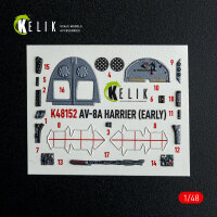 AV-8A HARRIER (Early) - interior 3D decals for Kinetic kit