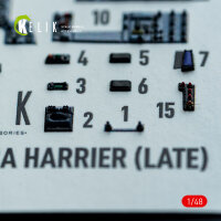 AV-8A HARRIER (Late) - interior 3D decals for Kinetic kit