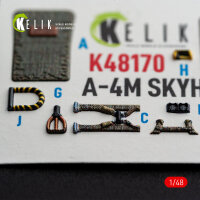 A-4M SKYHAWK - interior 3D decals for Hasegawa