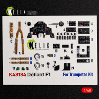 Defiant F1 - interior 3D decals for Trumpeter