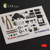 Defiant F1 - interior 3D decals for Trumpeter