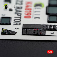 F-22 Raptor - interior 3D decals for Hasegawa