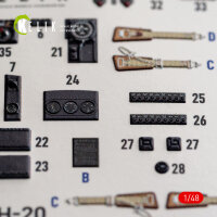 He-111 H-20 - interior 3D decals for ICM
