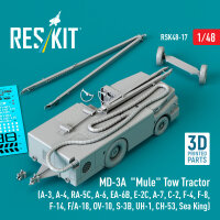 MD-3A Mule Tow Tractor (A-3, A-4, RA-5C, A-6, EA-6B, E-2C, A-7, C-2, F-4, F-8, F-14, F/A-18, OV-10, S-3B, UH-1, CH-53, Sea King) (3D Printed model kit)