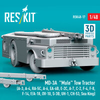 MD-3A Mule Tow Tractor (A-3, A-4, RA-5C, A-6, EA-6B, E-2C, A-7, C-2, F-4, F-8, F-14, F/A-18, OV-10, S-3B, UH-1, CH-53, Sea King) (3D Printed model kit)