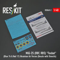 MiG-25RBF, RBS Foxbat (Blue 74 & Red 17) Ukrainian...