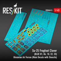 Su-25 Frogfoot Clover (BLUE 01, 04, 10, 22, 33) Ukrainian...
