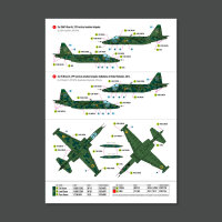 Su-25 Frogfoot Clover (BLUE 01, 04, 10, 22, 33) Ukrainian Air Forces (Main Decals with Stencils)(1/48)