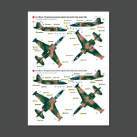 Su-25 Frogfoot Geometric (BLUE 17, 33, 01, 02) Ukrainian Air Forces (Main Decals with Stencils)(1/48)