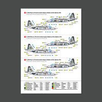 Su-25 Frogfoot DARK Digital (Pixel) (BLUE 09, 15, 17, 21, 29, 30, 31, 37, 39, 46, 49) Ukrainian Air Forces (Main Decals with Stencils)(1/48)