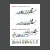 Su-25 Frogfoot DARK Digital (Pixel) (BLUE 09, 15, 17, 21, 29, 30, 31, 37, 39, 46, 49) Ukrainian Air Forces (Main Decals with Stencils)(1/48)