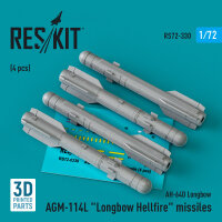 AGM-114L Longbow Hellfire missiles (4 pcs)(AH-64D...
