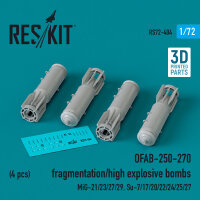 OFAB-250-270 fragmentation/high explosive bombs (4 pcs)...