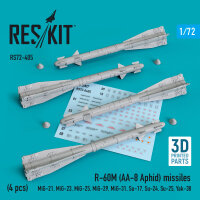 R-60? (AA-8 Aphid) missiles (4 pcs)...