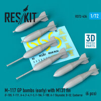 M-117 GP bombs (early) with M131 fin (6 pcs) (F-105,...