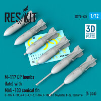 M-117 GP bombs (late) with MAU-103 conical fin (6 pcs)...