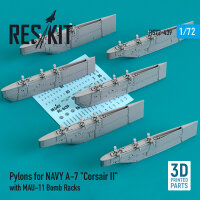 Pylons for NAVY A-7 Corsair II with MAU-11 Bomb Racks (3D...