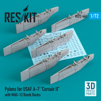 Pylons for USAF A-7 Corsair II with MAU-12 Bomb Racks (3D...