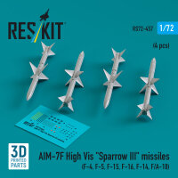 AIM-7F High Vis Sparrow III missiles (4 pcs) (F-4, F-5,...