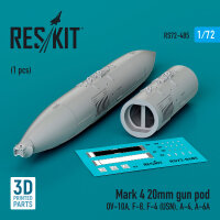 Mark 4 20mm gun pod (1 pcs) (OV-10A, F-8, F-4 (USN), A-4,...