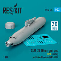 SUU-23 20mm gun pod (close gun bay) for British Phantom (RAF & RN) (1 pcs) (3D Printed)