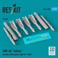 AIM-4D Falcon missiles with launch rails for F-4D/E (4...