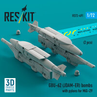 GBU-62 (JDAM-ER) bombs with pylons for MiG-29 Fulcrum (2 pcs) (3D Printed)