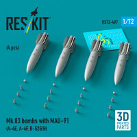 Mk.83 bombs with MAU-91 (4 pcs) (A-4E, A-4F, B-52G/H) (3D...
