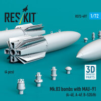 Mk.83 bombs with MAU-91 (4 pcs) (A-4E, A-4F, B-52G/H) (3D...