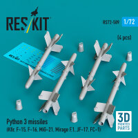Python 3 missiles (4 pcs) (Kfir, F-15, F-16, MiG-21,...