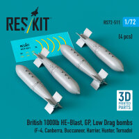 British 1000lb HE-Blast, GP, Low Drag bombs (4 pcs) (F-4,...
