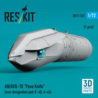 AN/AVQ-10 Pave Knife laser designation pod (1 pcs) (F-4D, A-6A) (3D Printed)