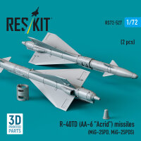 R-40TD (AA-6 Acrid) missiles (2 pcs) (MiG-25PD, MiG-25PDS) (3D Printed)