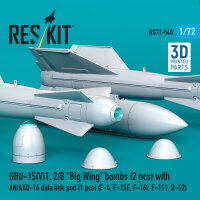 GBU-15(V)1,2/B Big Wing bombs (2 pcs) with AN/AXQ-14 data...