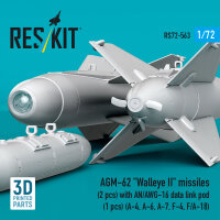 AGM-62 Walleye II missiles (2 pcs) with AN/AWG-16 data link pod (1 pcs) (A-4, A-6, A-7, F-4, F/A-18) (3D Printed)