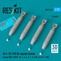 BLU-1B (750lb) napalm bombs finned MXU-393/B (4 pcs)...