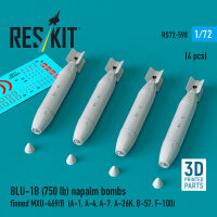BLU-1B (750lb) napalm bombs finned MXU-469/B (4 pcs)...