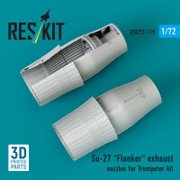 Su-27 Flanker exhaust nozzles for Trumpeter kit (3D Printed)