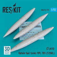 Rafale fuel tanks RPL 701 (1250L) (3 pcs) (3D Printed)