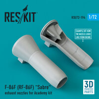 F-86F (RF-86F) Sabre exhaust nozzles for Academy kit (3D...