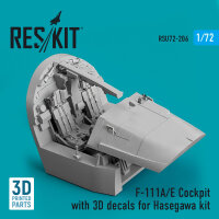 F-111A/E Cockpit with 3D decals for Hasegawa kit (3D...