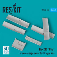 He-219 Uhu undercarriage covers for Dragon kit (3D Printed)
