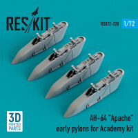 AH-64 Apache early pylons for Academy kit (3D Printed)