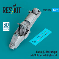 Rafale (C, M) cockpit with 3D decals for HobbyBoss kit...