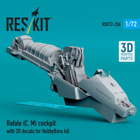 Rafale (C, M) cockpit with 3D decals for HobbyBoss kit...