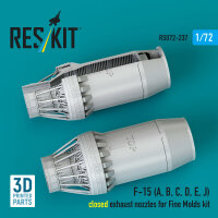 F?15 Eagle/Strike Eagle (A,B,C,D,E early,J) F100-PW-220 closed exhaust nozzles for Fine Molds kit (3D Printed)
