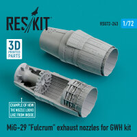 MiG-29 Fulcrum exhaust nozzles for GWH kit (3D Printed +...